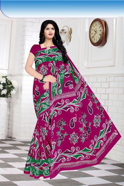 Dhoom 1 Casual Daily Wear Wholesale Cotton Printed Sarees
